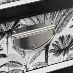 6 boîtes coins metal noir et blanc