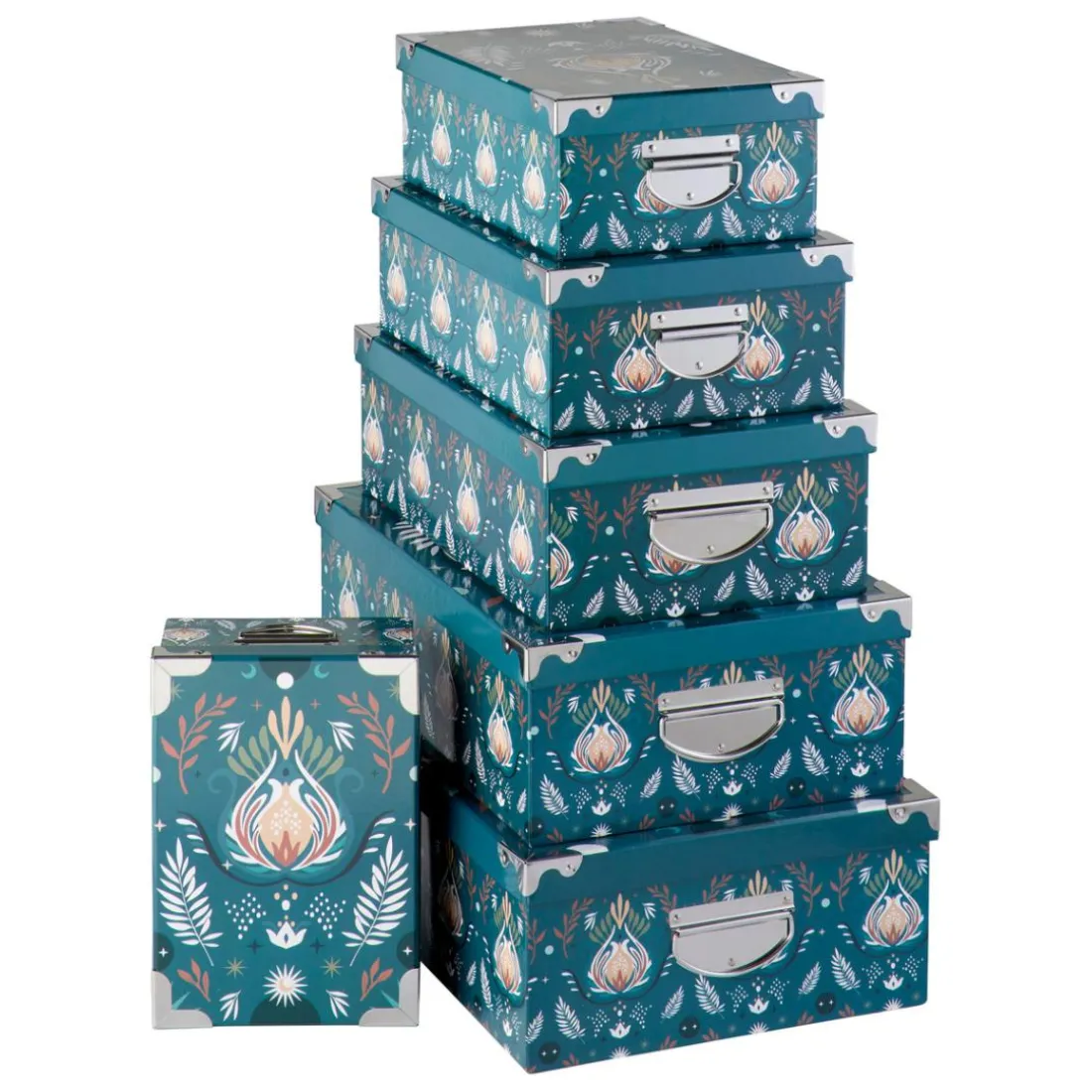 6 boîtes de rangements