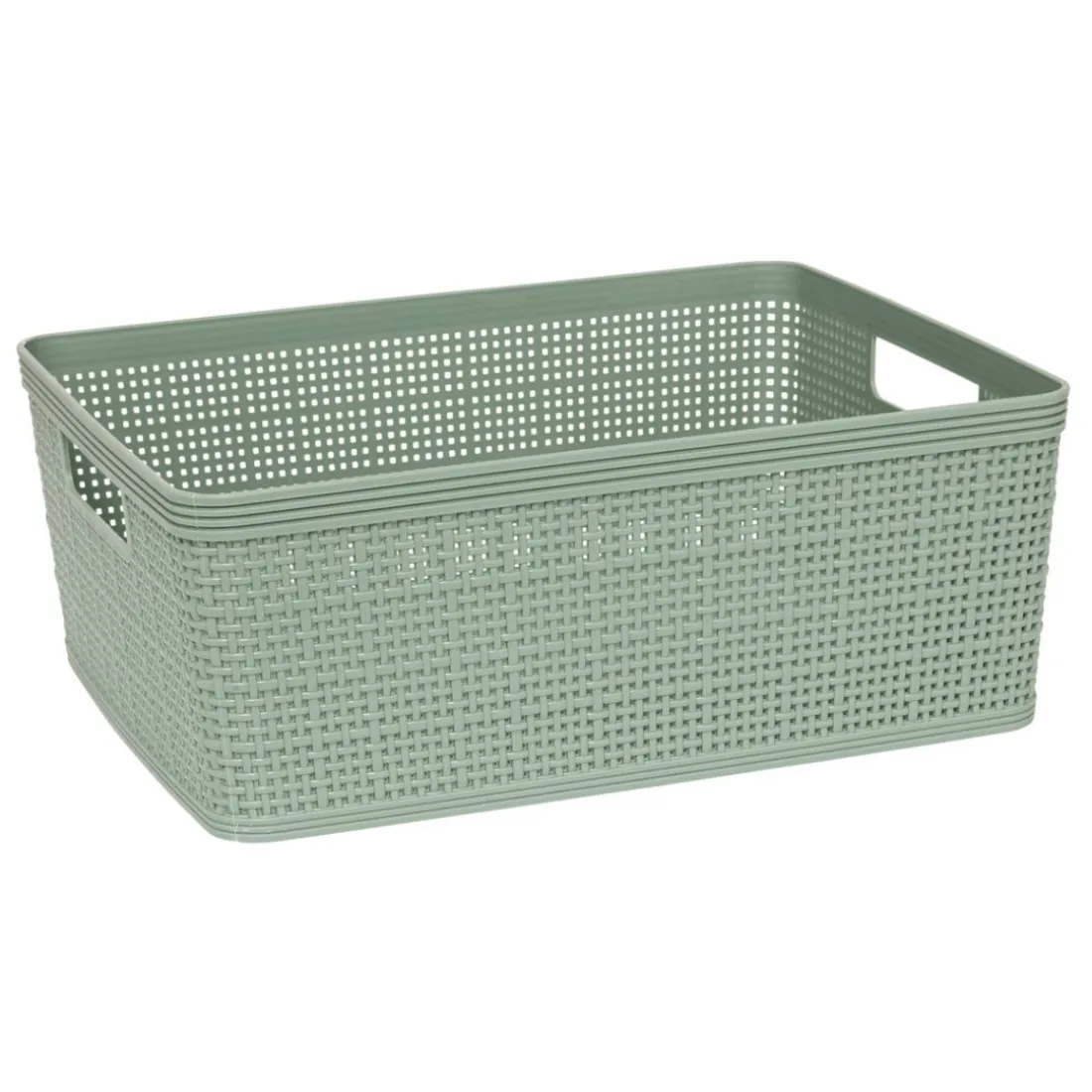10 paniers organisateurs vert