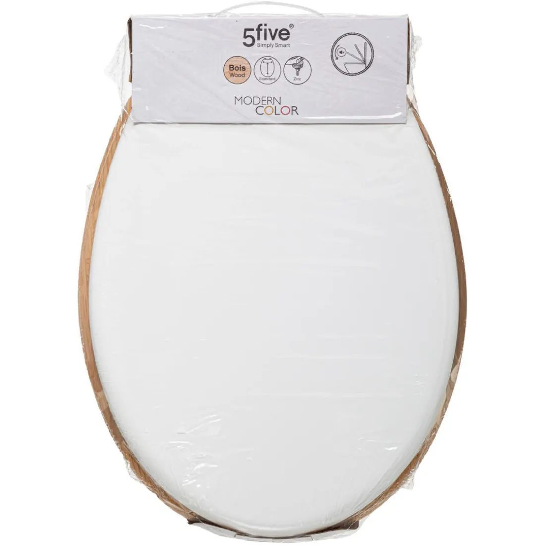 Abattant Bois + Zinc Blanc Modern