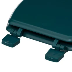 Abattant WC bleu pétrole bois