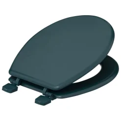 Abattant WC bleu pétrole bois