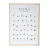 Affiche cadre yoga 52x72cm en panneau de bois MDF