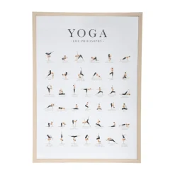 Affiche cadre yoga 52x72cm en panneau de bois MDF