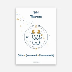 Affiche de décoration bébé Taureau