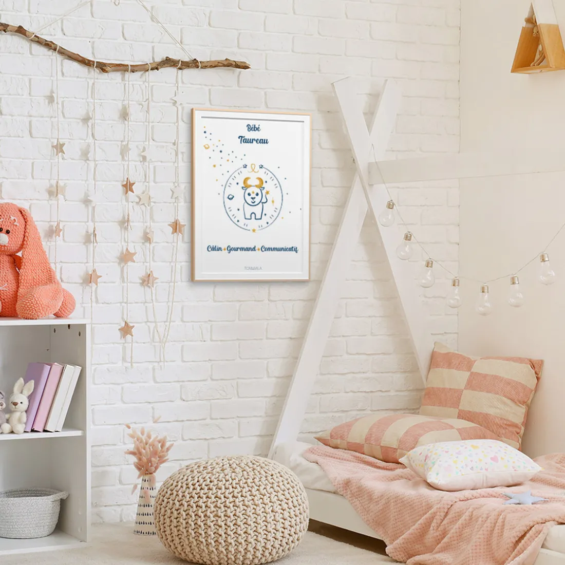 Affiche de décoration bébé Taureau