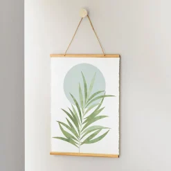 Affiche en papier recyclé avec bordure en bambou ENFIN ZEN