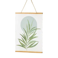 Affiche en papier recyclé avec bordure en bambou ENFIN ZEN