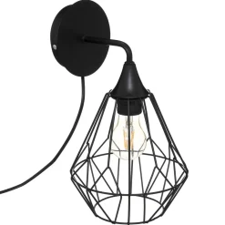 Applique Flave noir en métal D19cm