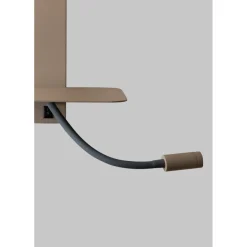 Applique Florence liseuse sable abat-jour blanc