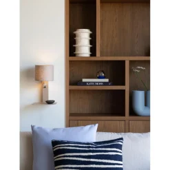 Applique Florence sable abat-jour lin clair