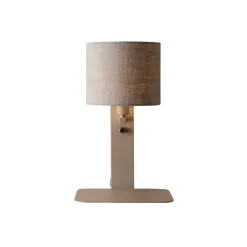 Applique Florence sable abat-jour lin fonce