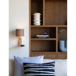 Applique Florence sable abat-jour lin fonce