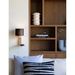 Applique Florence sable abat-jour noir