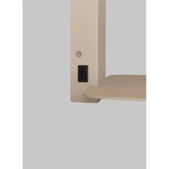 Applique Florence sable abat-jour blanc