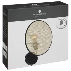 Applique murale en paille et métal