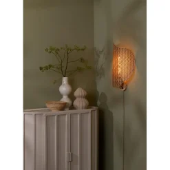 Applique murale Kinabalu bambou abat-jour naturel marron