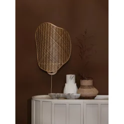 Applique murale Kinabalu bambou abat-jour naturel marron