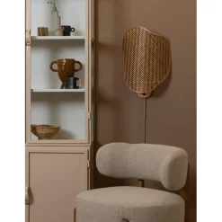 Applique murale Kinabalu bambou abat-jour naturel marron