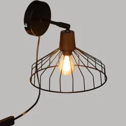 Applique murale noire en métal