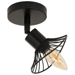 Applique murale/plafonnier Adelia noir