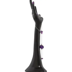 Arbre à bijoux 'MANO' en aluminium peint noir