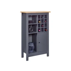 Armoire à bouteilles NELLINA coloris anthracite