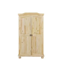 Armoire 4 étagères 1 penderie en Pin Massif LEBOSA