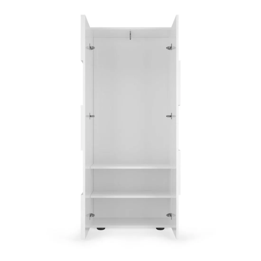 Armoire de couloir Damano 2 Portes Laqué Blanc Brillant L78 x H 187 cm