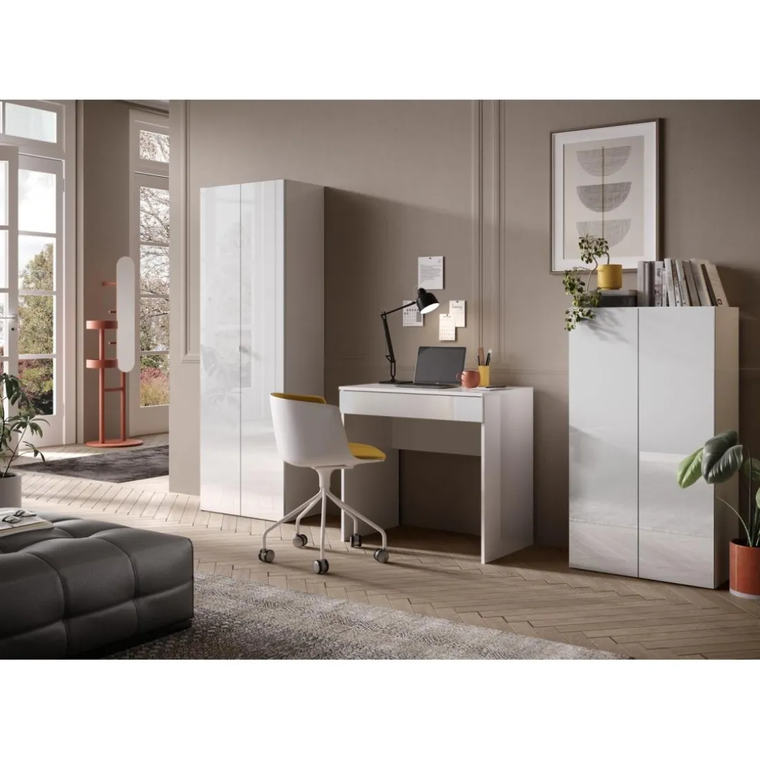 Armoire de stockage 2 portes multifonctionnelle