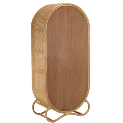 Armoire en rotin 2 portes en cannage couleur brun miel KALLY
