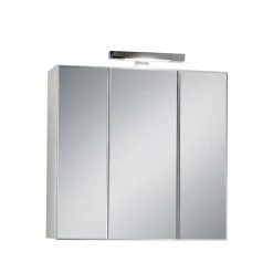 Armoire murale de salle de bain 2 portes et 1 compartiment ZAMORA 3 blanc