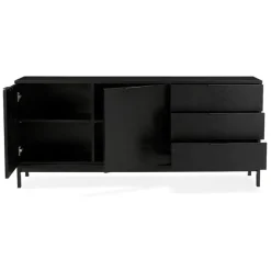 Bahut design 'HIPPIE' en bois noir