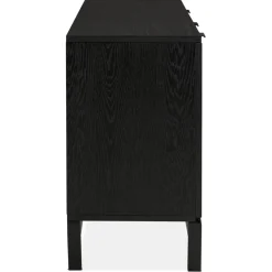 Bahut design 'HIPPIE' en bois noir