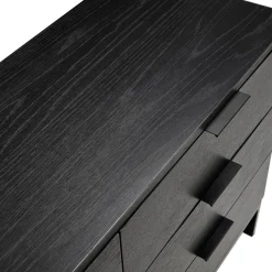 Bahut design 'HIPPIE' en bois noir