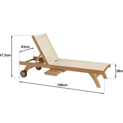 Bain de soleil textilène couleur beige