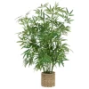 Bambou artificiel vert avec pot naturel H100cm