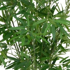 Bambou artificiel vert avec pot naturel H100cm