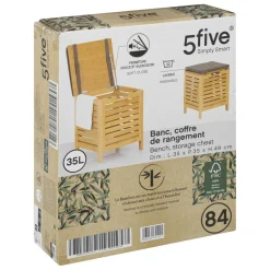 Banc de rangement bambou