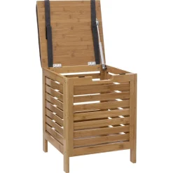 Banc de rangement bambou
