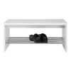 Banc de rangement chaussure décor brillant blanc