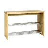 Banc de rangement chaussures avec plateau en chene