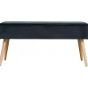Banc Scandinave En Velours Gris Foncé VELVET