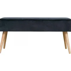 Banc Scandinave En Velours Gris Foncé VELVET