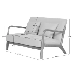 Banc-banquette OHAMA style scandinave en hévéa