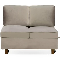 Banquette 2 places convertible Zinez Velours Taupe