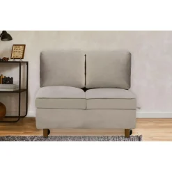 Banquette 2 places convertible Zinez Velours Taupe