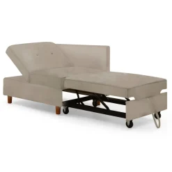 Banquette 2 places convertible Zinez Velours Taupe