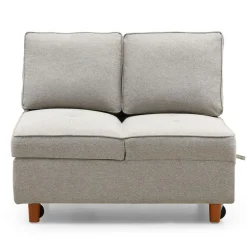 Banquette 2 places convertible Zinez Tissu Beige