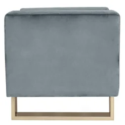Banquette capitonnée Velours Gris GASPARD